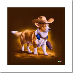 Cowboy Corgi Posters and Art